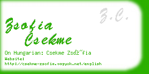 zsofia csekme business card